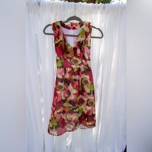 Ann Taylor Loft - Petite Chiffon Ruffled Dress - Size 2P - Great Condition!